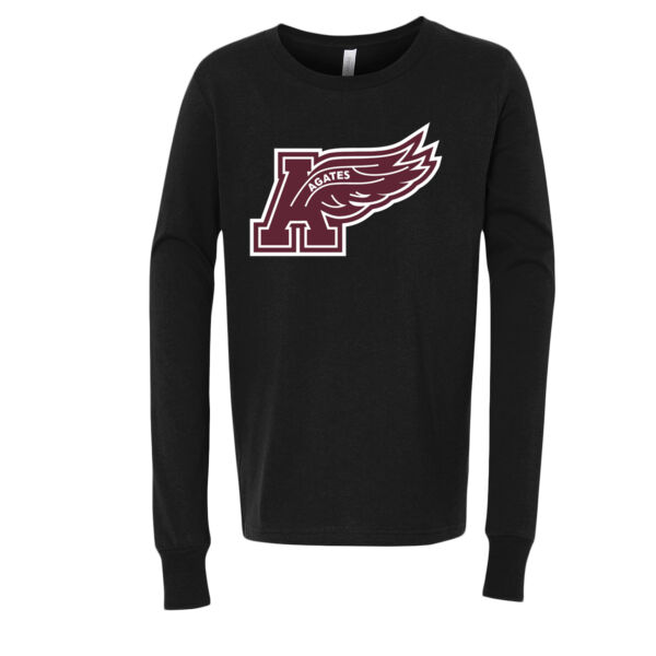 Bella+Canvas Youth Jersey Long Sleeve Tee - Printed Logo **Add Name for $5! ** Thumbnail