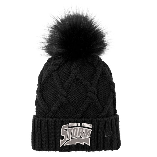 New Era ® Faux Fur Pom Beanie - Embroidered Logo Thumbnail