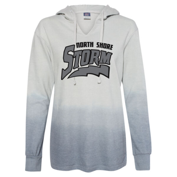 MV Sport Womens French Terry Ombre Hooded Sweatshirt - Printed Logo **Add Name for $5! ** Thumbnail